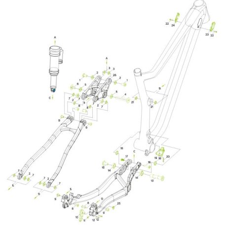 Vázhoz E-Bike Kulcs Fedél Ebn 2020/21/22