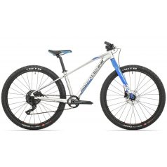   Rock Machine Thunder 27 HD LTD 27.5"-os junior kerékpár [13.5" (XS), fényes ezüst/kék/fekete]