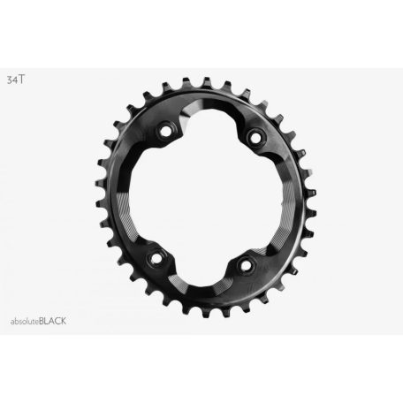 Lánckerék MTB OVAL XTR M9000 asszimetrikus N/W fekete 34T  (integrated threads)