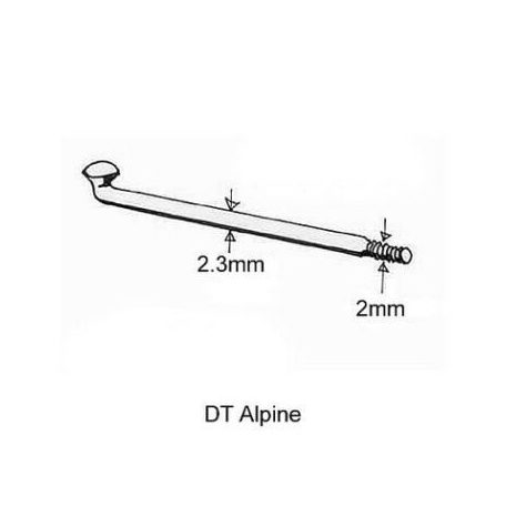 Küllő DT Swiss Alpine 2.34/2.0x286 fekete