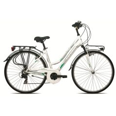   Kerékpár női Esperia 6200D LIFE COMFORT alu. TRK 28" Shimano TY300 Revo Saiguan 3x7seb. teleszkópos: MD-511 fehér MÉRET: 46