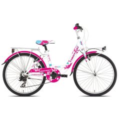   Gyerek Kerékpár Torpado T611 Kelly Mtb24 Pink(Fuxia)/Fehér(21T)