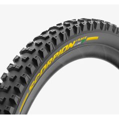   Külső Pirelli Scorpion Race DH T, 27,5 x 2,5, Tubeless ready(belső nélküli), sárga felírattal 