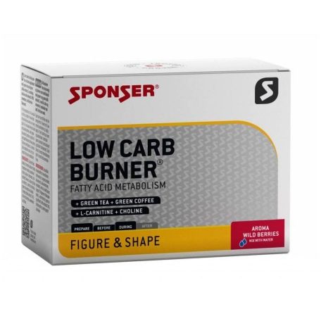 Sponser LOW CARB BURNER 20x6,5g/doboz Erdei gyümölcs - Zsírégető/Sportital