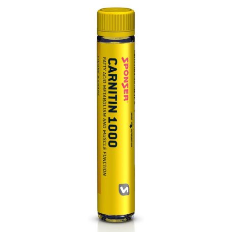 Sponser L-CARNITIN 1000 25ml ampulla Őszibarack - Energizáló/Zsírégető