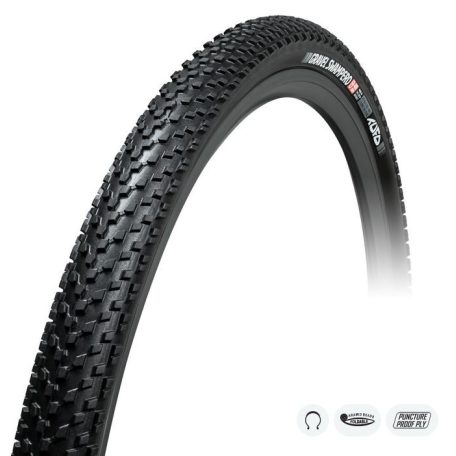 Külső TUFO Gravel Swampero, TLR, tubeless 36-622(700x36C), 390gr. 2-5 bar (30-70 p.s.i.) - szövetsűrűség: 210 / 375 TP - FEKETE