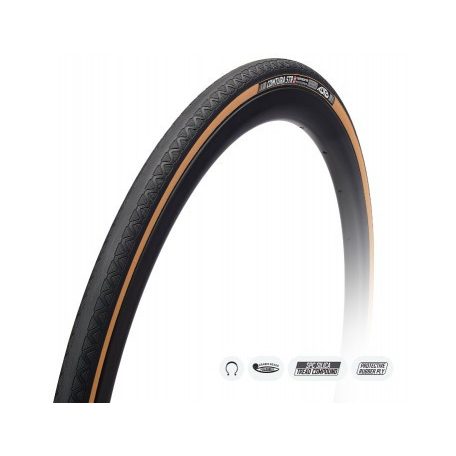 Külső TUFO Tubeless Ready(belső nélküli)COMTURA 5 TR 25mm-622 (700x25C) 280 gr. 5 - 7 bar (75-100 p.s.i.) - beige/fekete