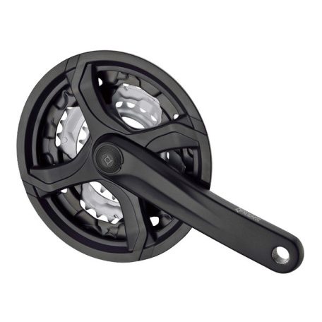 HAJTÓMŰ MTB ALU 22/32/42T 175M PROWHEEL TC-CM01, FEKETE, LÁNCVÉDŐVEL TENGELYHOSSZ: 120 MM