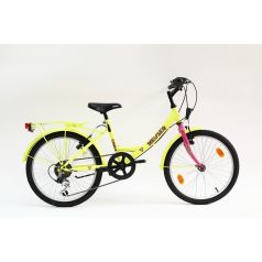 Cindy 20 City Sárga/Pink-Piros Gyerek Kerékpár
